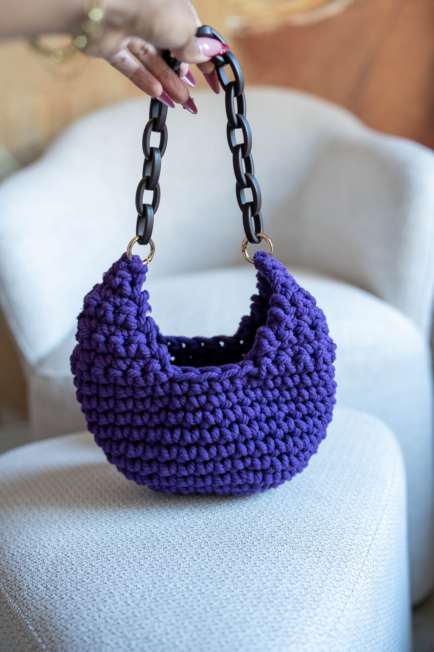 The Petite Chain Crochet Bag