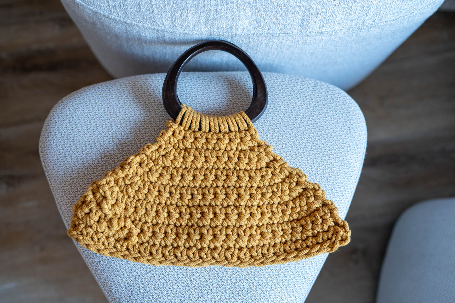 Mini Crochet Handle Bag – Sand