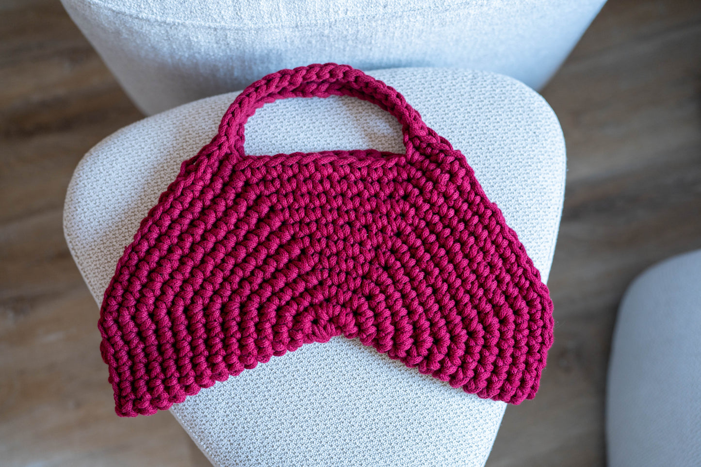 Magenta Arc Handheld Bag