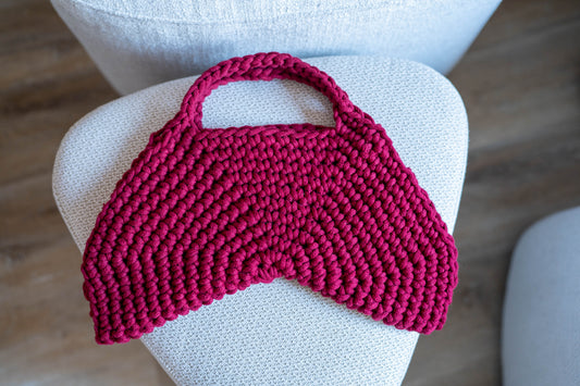 Magenta Arc Handheld Bag