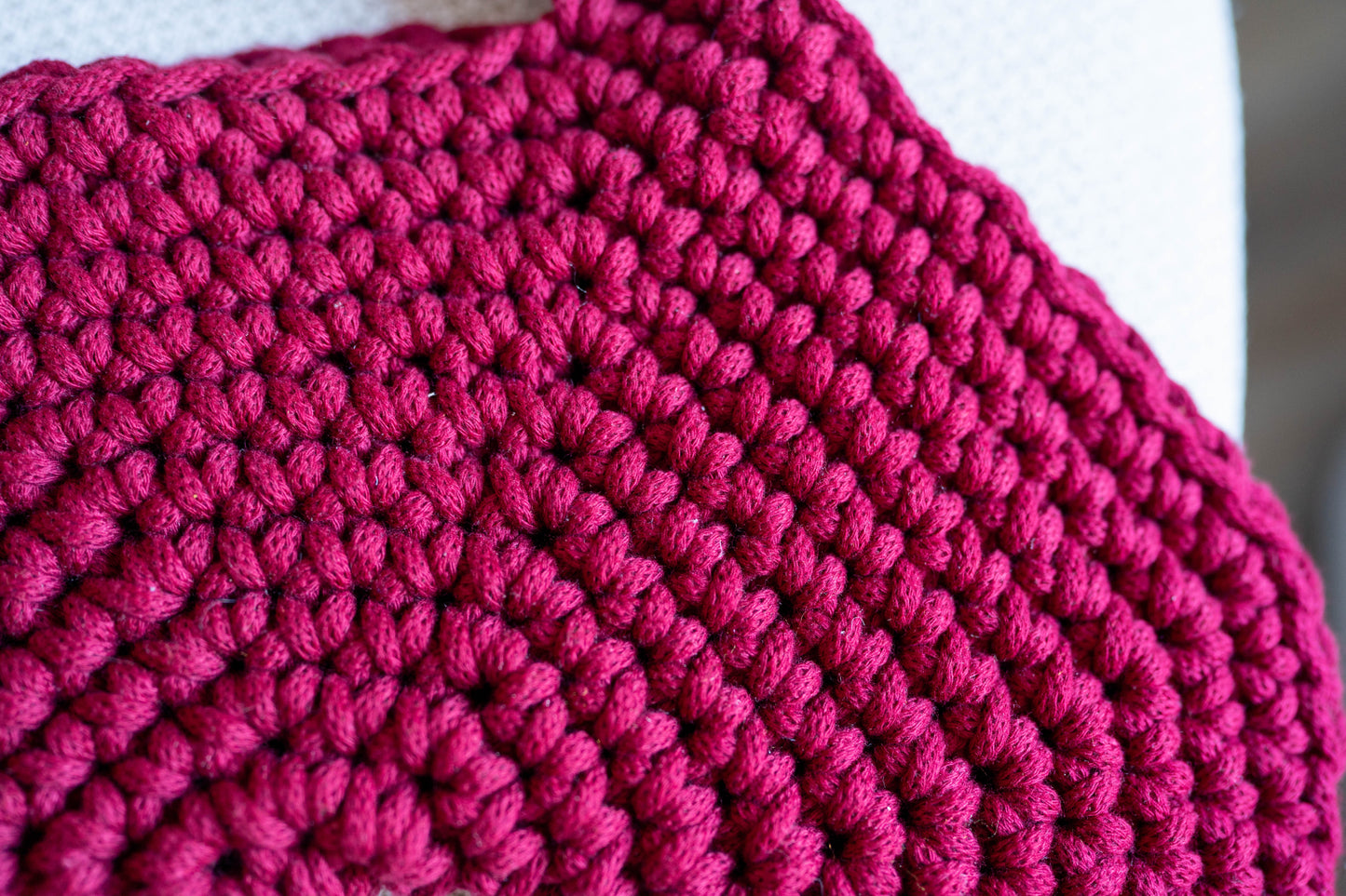 Magenta Arc Handheld Bag