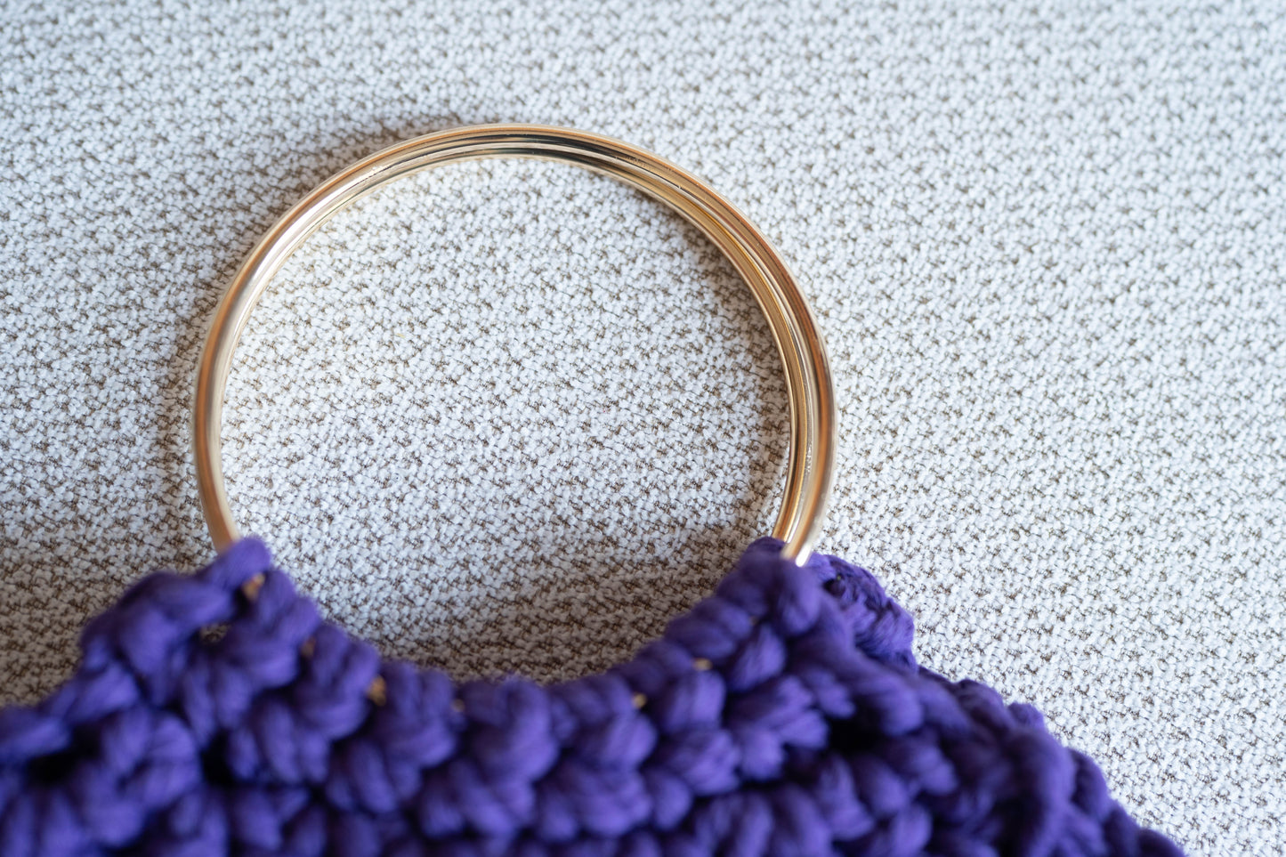 Mini Crochet Handheld Bag (Ring Handle)