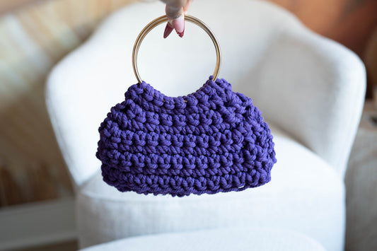 Mini Crochet Handheld Bag (Ring Handle)