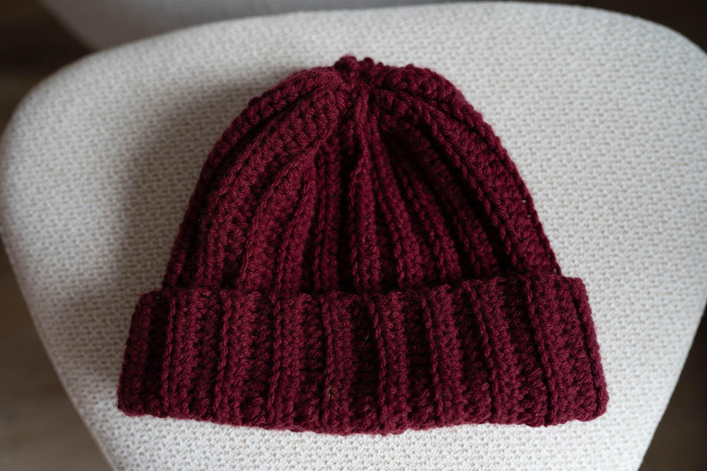 The Bordeaux Ribbed Beanie
